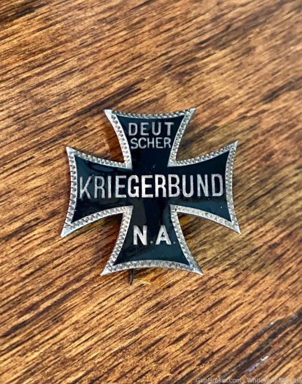 POST WW1 1914 IRON CROSS KREIGERBUND ENAMEL & STERLING Badge Mint-img-1
