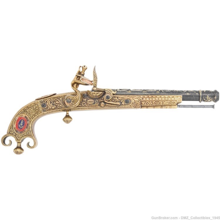 American Revolutionary War Flintlock Non Firing Replica Pistol by Denix-img-0