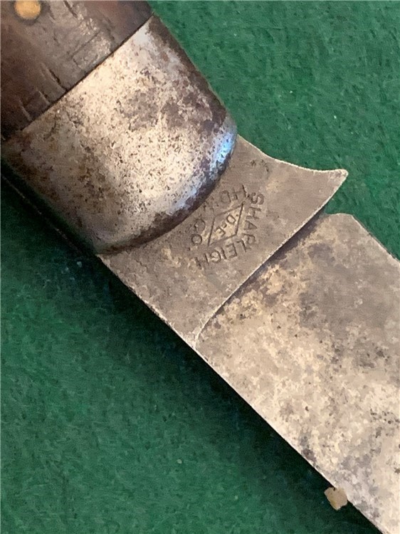 ANTIQUE SHAPLEIGH HARDWARE CO. MODEL A100 DIAMOND EDGE FOLDING KNIFE-img-2
