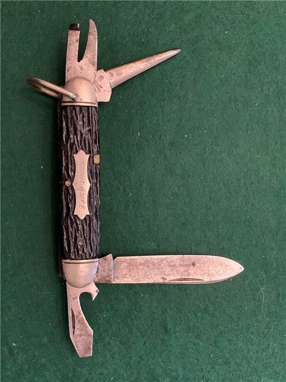 1940s FEDERAL BOY SCOUT 4 BLADE POCKET KNIFE,  RARE-img-0