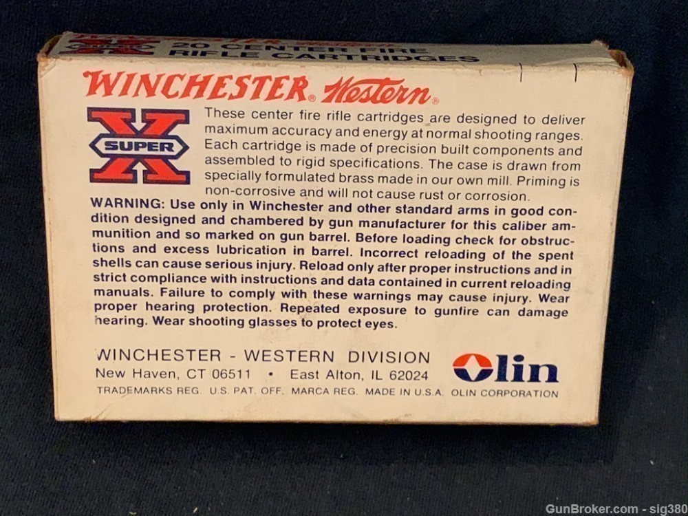 VINTAGE WINCHESTER WESTERN SUPER X 270 WIN.130 GR SP BOX AMMO 7RDS-img-4
