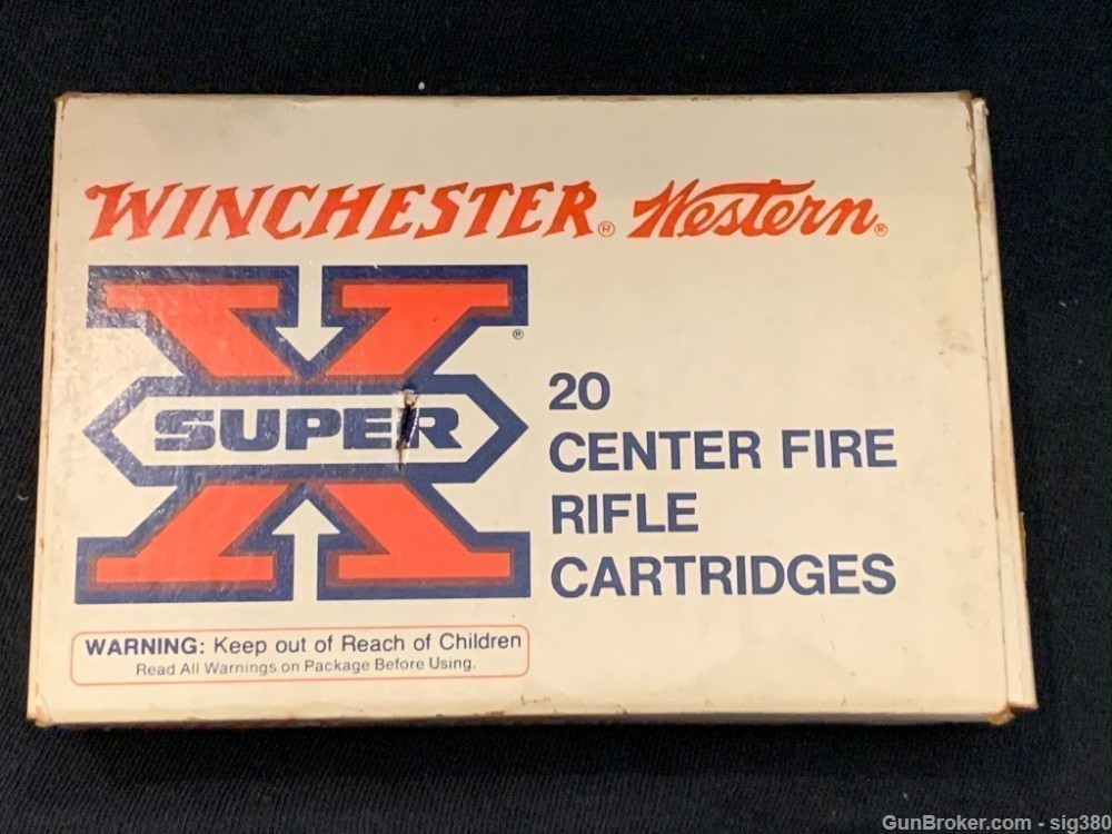 VINTAGE WINCHESTER WESTERN SUPER X 270 WIN.130 GR SP BOX AMMO 7RDS-img-1