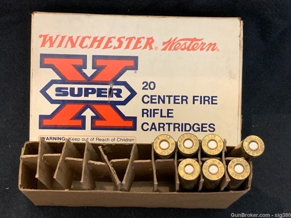 VINTAGE WINCHESTER WESTERN SUPER X 270 WIN.130 GR SP BOX AMMO 7RDS-img-0