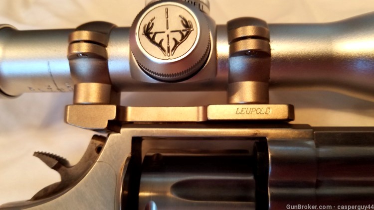 Smith and Wesson 686-4 .357 W/ Leupold mount rings and Bushnell scope-img-7
