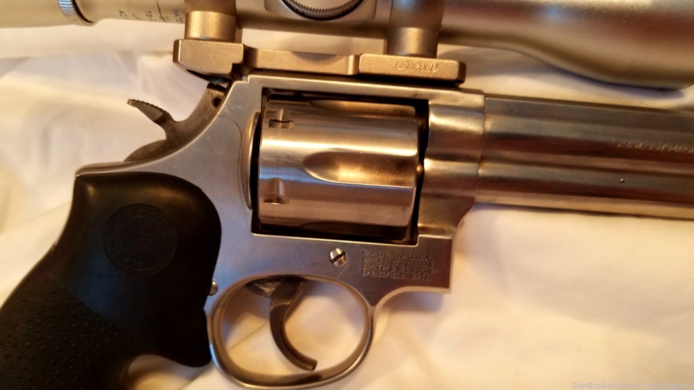 Smith and Wesson 686-4 .357 W/ Leupold mount rings and Bushnell scope-img-18