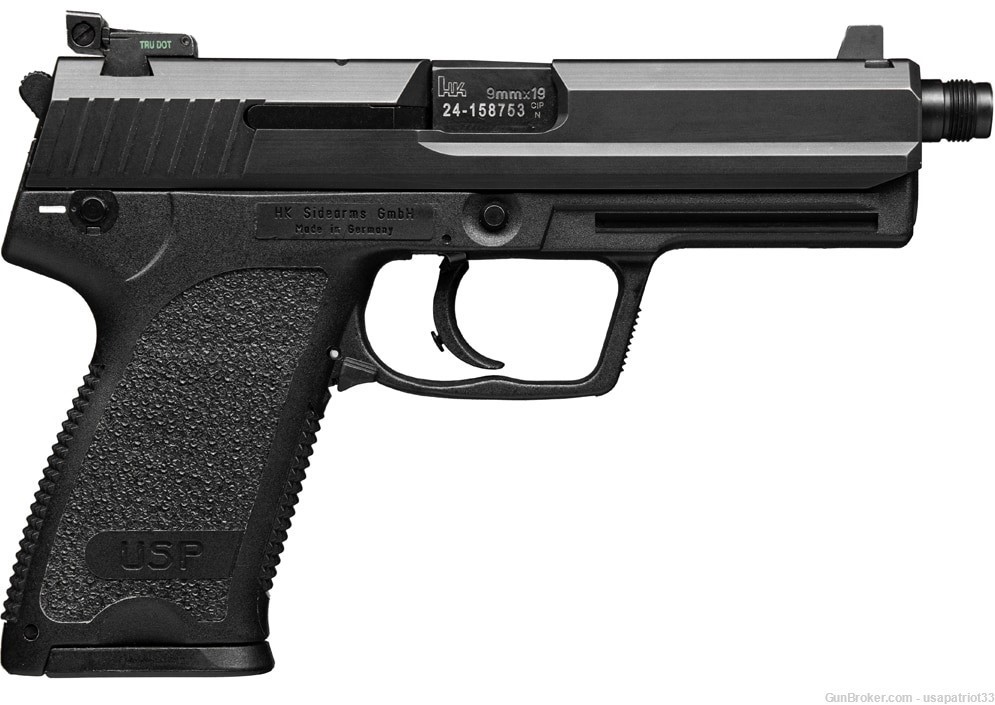 H&K USP 9 Tactical V1 9mm 3x15Rd. Mags Adjustable Night Sights | 81000348-img-1