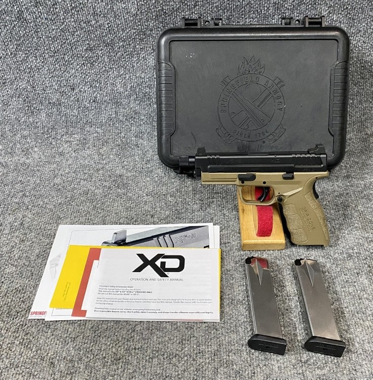 Springfield Armory XD-M 9mm Threaded Suppressor Sights FDE Rare mint -img-0
