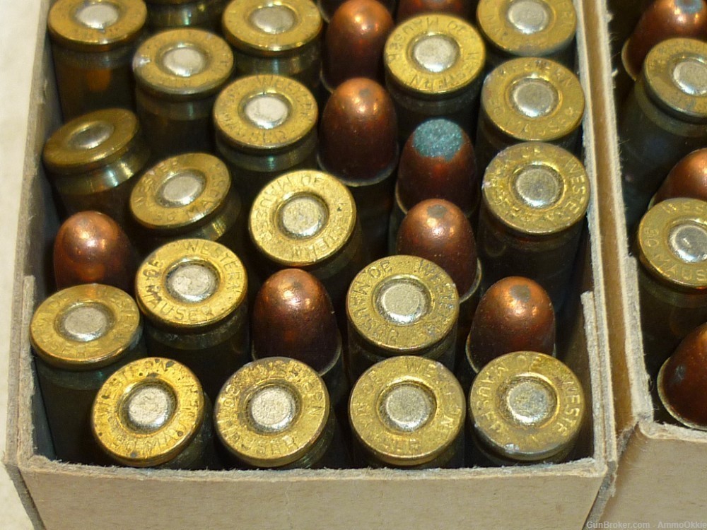 50rd - WESTERN BULLSEYE BOX - 7.63x25 30 Mauser FMJ - C96 Broomhandle C-96-img-17
