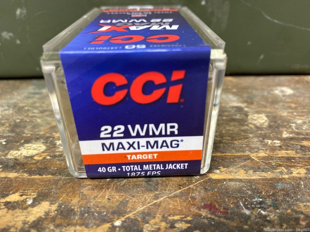 CCI Maxi Mag 22 WMR (Mag) 40 gr TMJ flat nose, 50 round box-img-1