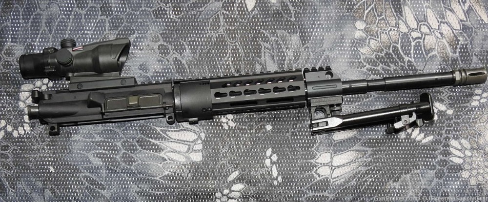 AR-15 5.56mm 16" Complete Upper Receiver w/ 7" Keymod, Scope & BiPod -img-1