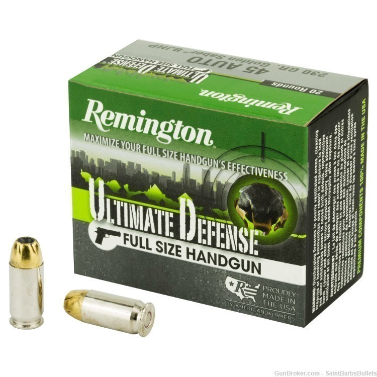 Remington Ultimate Defense .45 ACP 230gr Bonded JHP - 20 Rounds-img-0