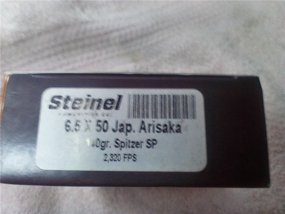 Steinel 6.5X50 Jap Arisaka  140 gr.Spitzer SP ammo-20 rds.-img-0