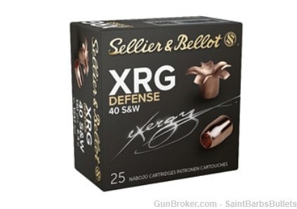 Sellier & Bellot XRG Defense .40 S&W 130gr XRG-D Solid Copper - 25 Rounds-img-0