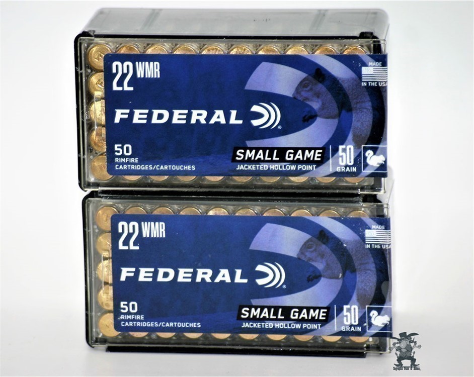 22 Magnum WMR Federal Small Game 22 MAG HP Rifle Use Heavy 50Gr JHP 100 RDS-img-2