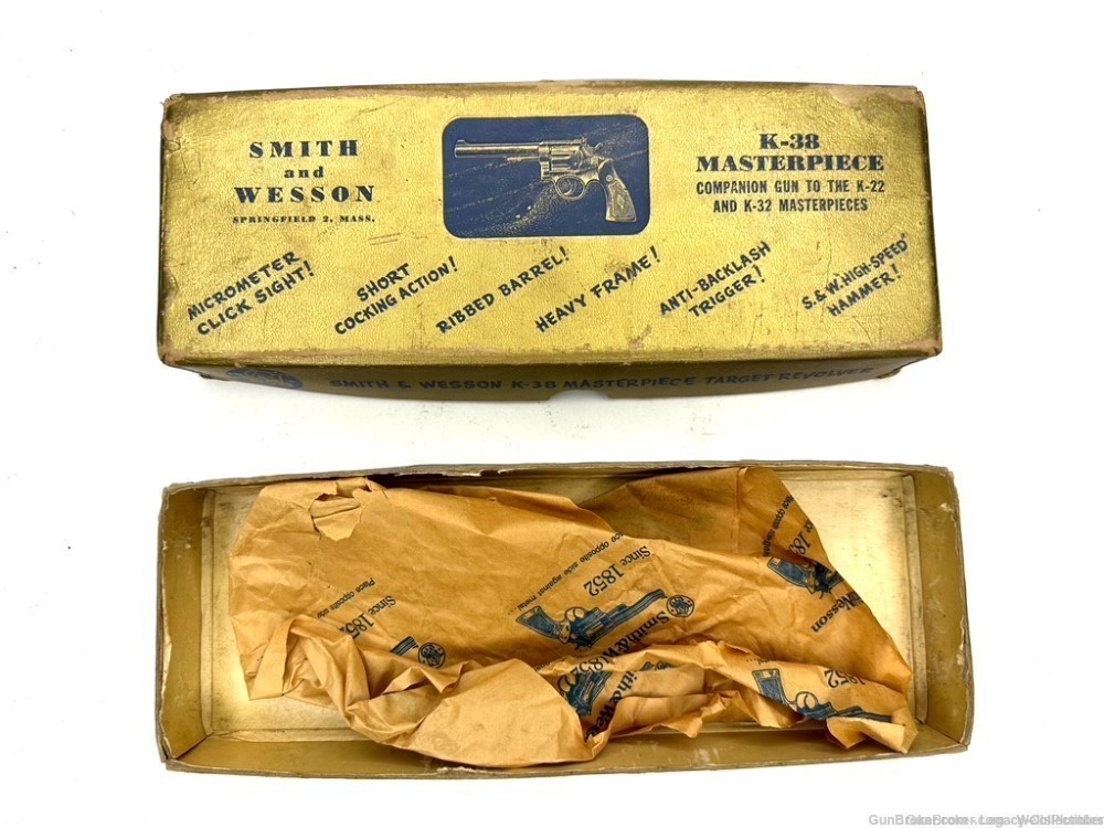 SMITH & WESSON K-38 MASTERPIECE FACTORY BOX WITH PAPER WRAPPER-img-0