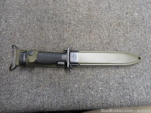 US M5A1 BAYONET WITH SCABBARD FOR M1 GARAND-EXCELLENT GERMAN MANUFACTURED-img-0
