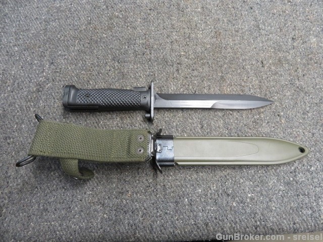 US M5A1 BAYONET WITH SCABBARD FOR M1 GARAND-EXCELLENT GERMAN MANUFACTURED-img-2