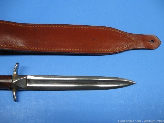 US WWII CRAFTERS STILETTO FIGHTING KNIFE WITH ORIGINAL SCABBARD (MINT)-img-5