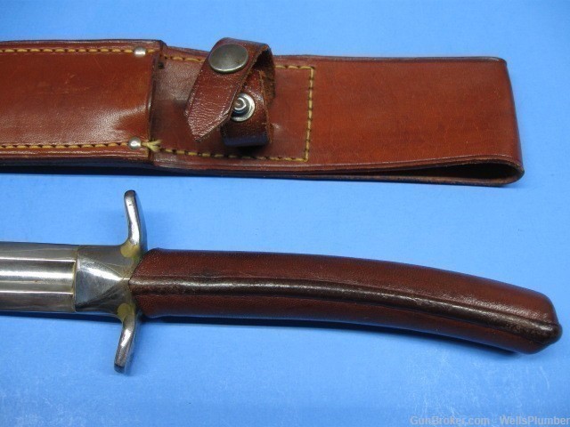 US WWII CRAFTERS STILETTO FIGHTING KNIFE WITH ORIGINAL SCABBARD (MINT)-img-2