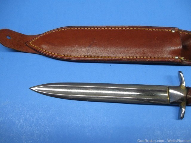 US WWII CRAFTERS STILETTO FIGHTING KNIFE WITH ORIGINAL SCABBARD (MINT)-img-3