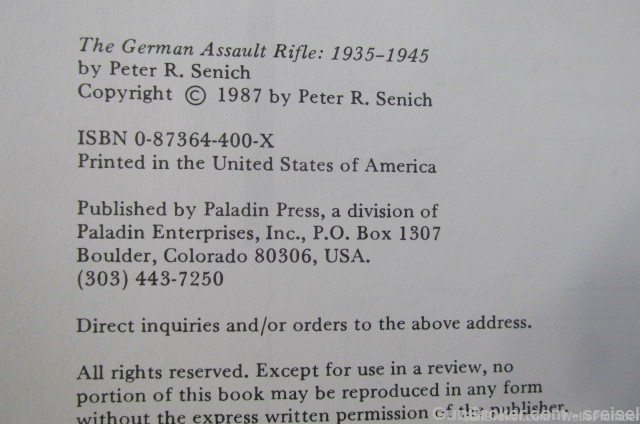 THE GERMAN ASSAULT RIFLE 1935-1945 BY PETER R. SENICH REFERENCE BOOK-img-5