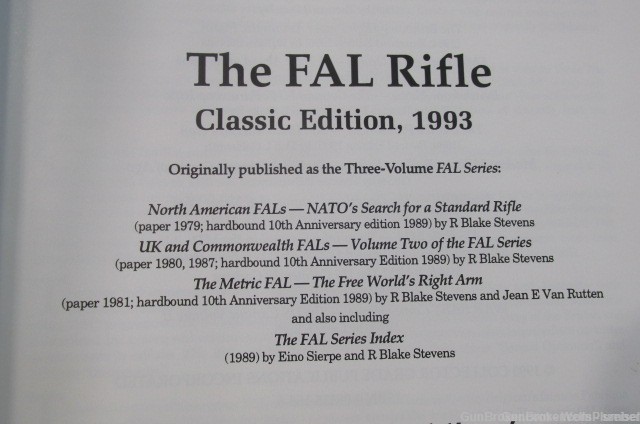 THE FAL RIFLE CLASSIC EDITION 1993 BY R BLAKE STEVENS REFERENCE BOOK-img-4