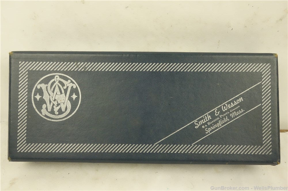 SMITH & WESSON FACTORY TWO PIECE BLUE BANGOR PUNTA BOX (1966-1985)-img-0