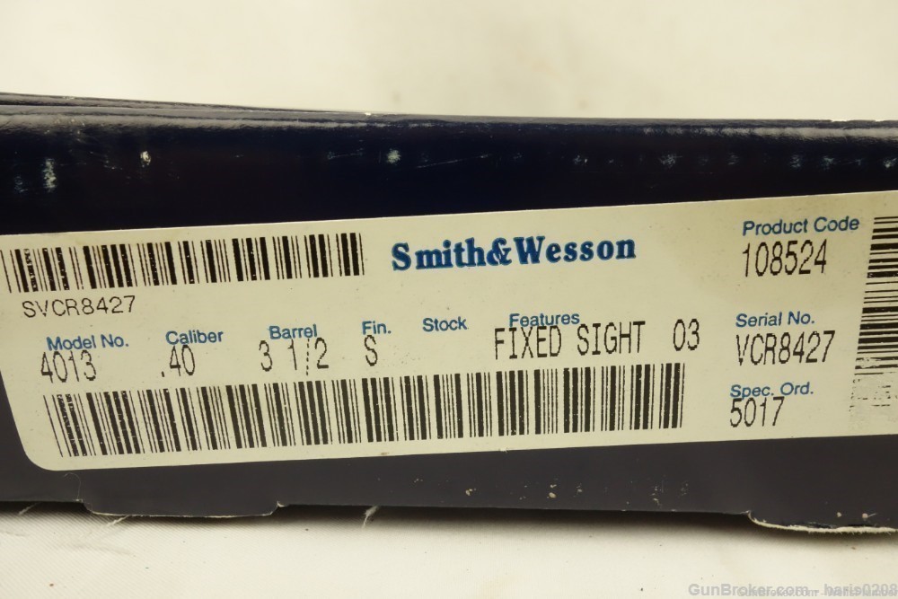 SMITH & WESSON MODEL 4013 40 S&W STAINLESS 3-1/2" BBL FACTORY BOX-img-8