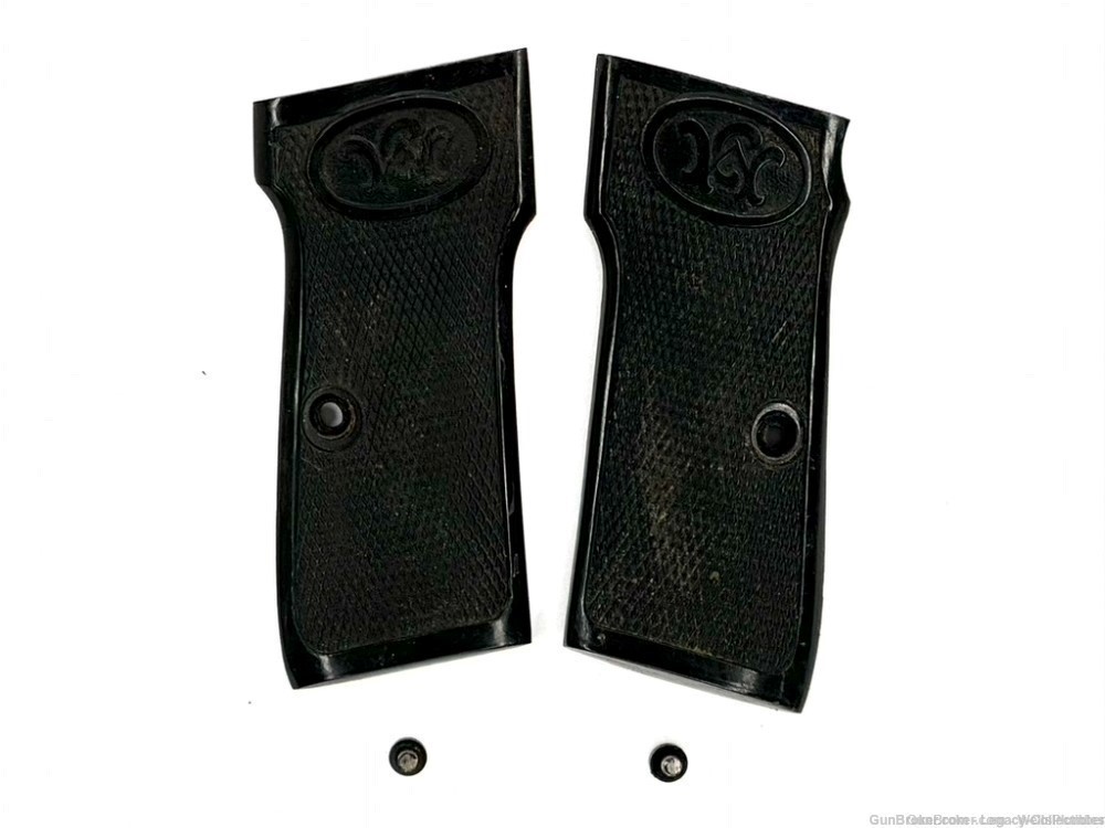 WALTHER MODEL 4 PISTOL 7.65mm FACTORY ORIGINAL GRIPS WITH SCREW-img-0