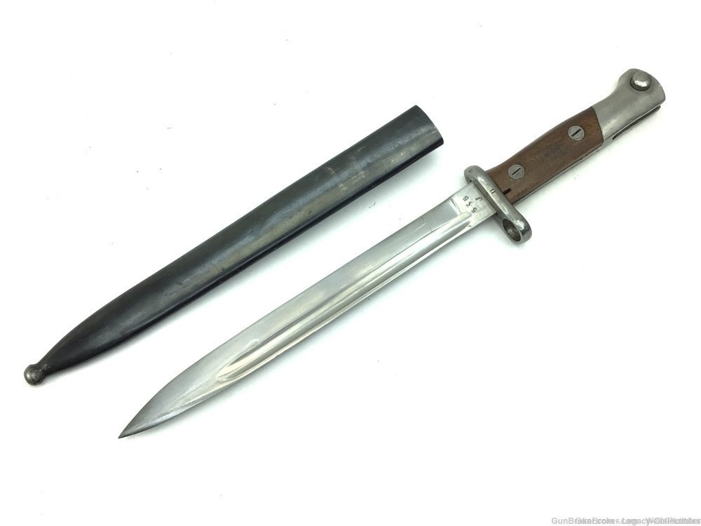 SPANISH MAUSER MODEL 1943 BAYONET WITH SCABBARD FN RIFLE 8MM K98-img-1