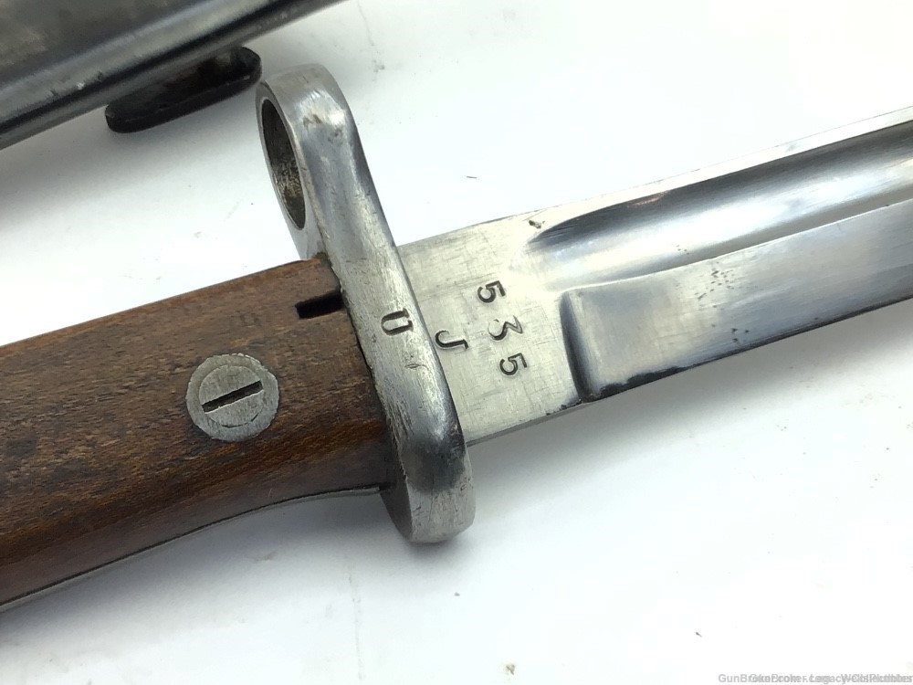SPANISH MAUSER MODEL 1943 BAYONET WITH SCABBARD FN RIFLE 8MM K98-img-2
