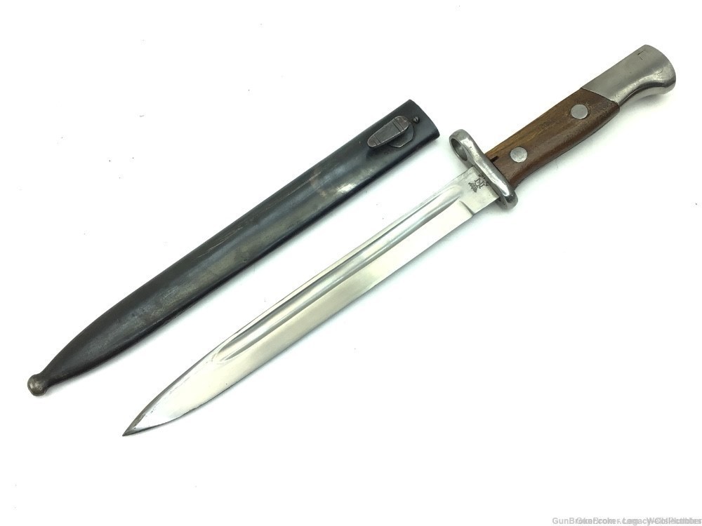 SPANISH MAUSER MODEL 1943 BAYONET WITH SCABBARD FN RIFLE 8MM K98-img-0