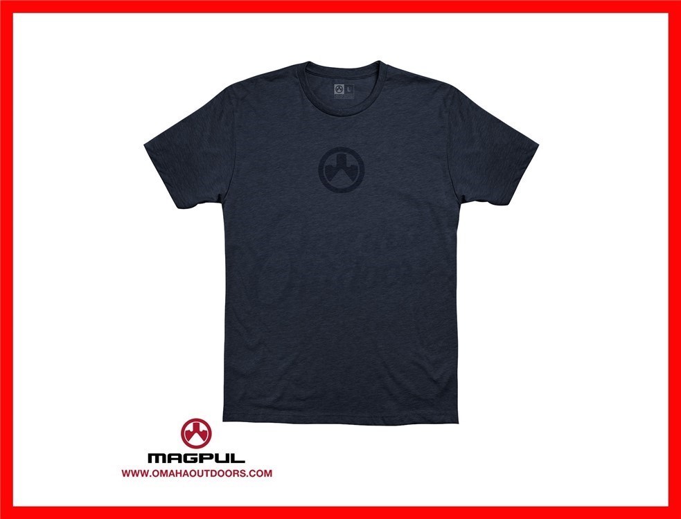 Magpul Industries Icon Logo CVC Men's T-Shirt - Small, Navy Heather-img-0