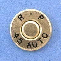 Remington R-P 45 AUTO Nickel Unfired  Hat Pin  Tie Tac  Ammo Bullet-img-0