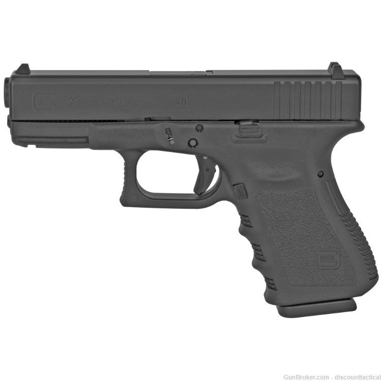 Glock PI2350203 G23 Gen 3 Compact 40 S&W 4.02" 13+1 Black Steel Slide -img-2