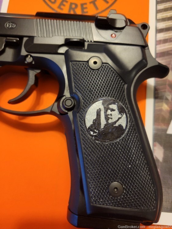 Beretta 92FS 96 M9A Lethal Weapon Mel Gibson Custom Grips with Medallions --img-5