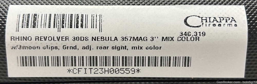 Chiappa Nebula Rhino 30DS .357mag Fiber Optic 6rd 340319 NO CC FEES-img-2