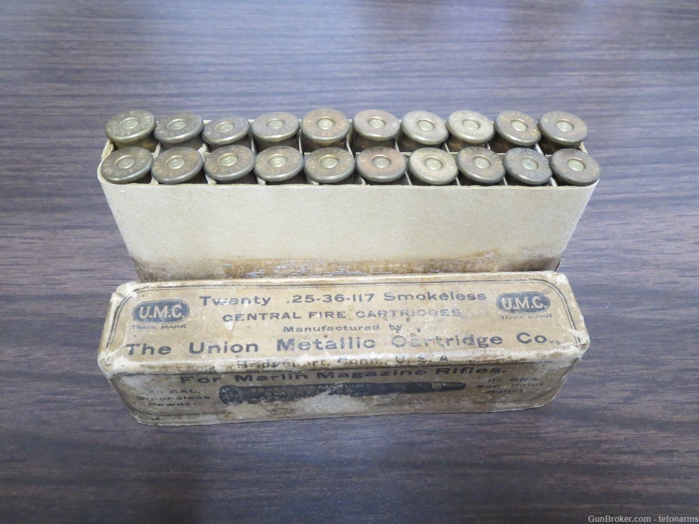 25-36 MARLIN-UMC-117gr Smokeless SP, 20rd-Full Box, marked 25-36-117-img-0