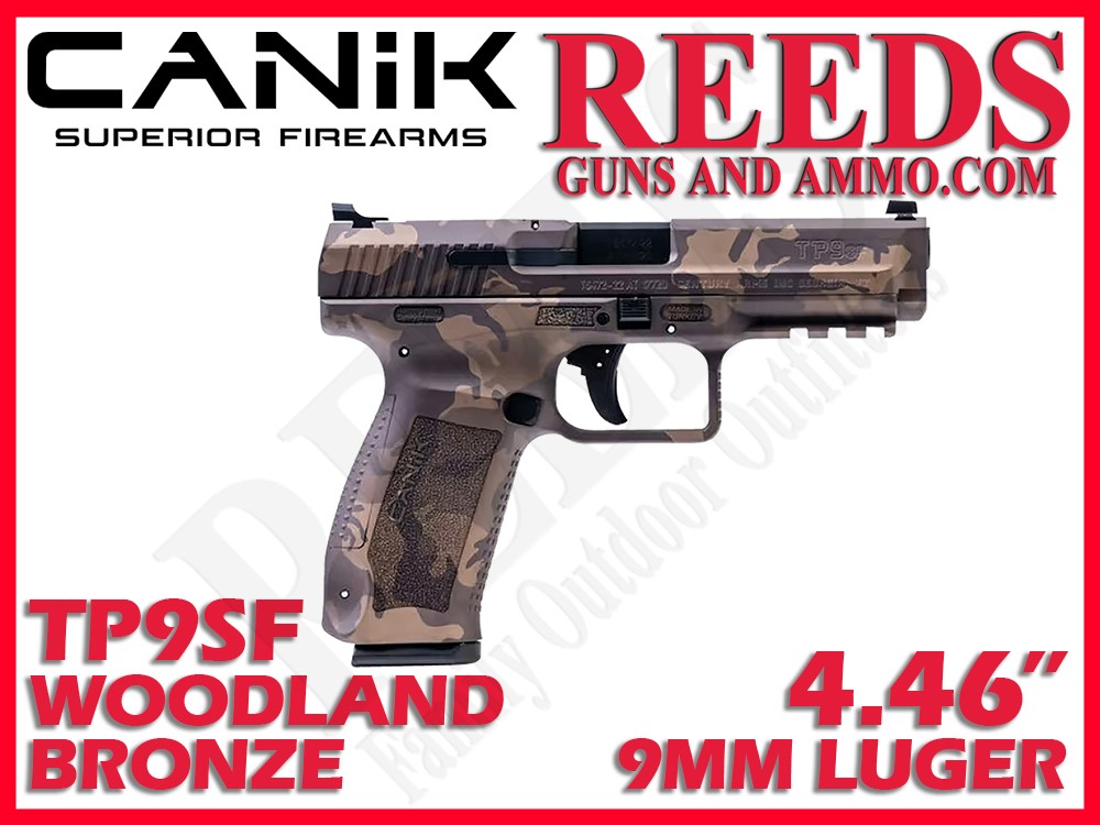 Canik TP9SF Woodland Bronze Camo 9mm 4.46in 2-18Rd Mags HG4865WB-N-img-0