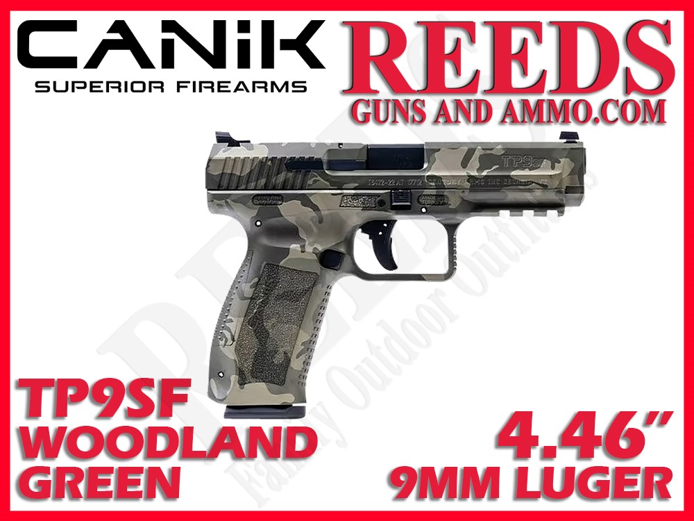 Canik TP9SF Woodland Green Camo 9mm 4.46in 2-18Rd Mags HG4865WG-N-img-0