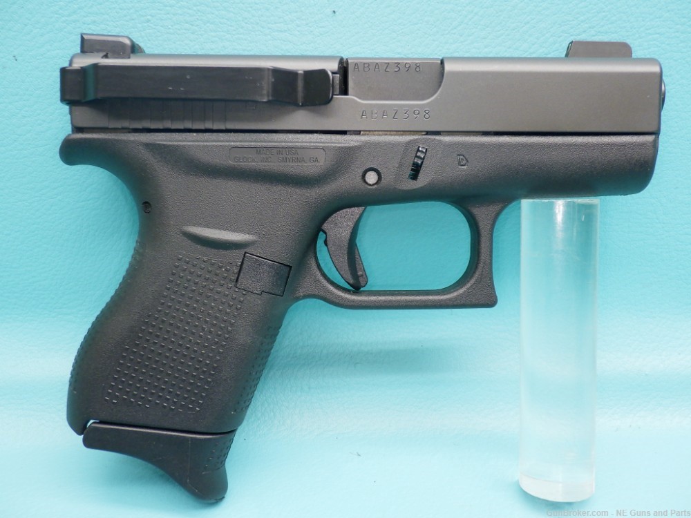 Glock 42 .380acp 3.25"bbl Pistol W/ Night Sights, Belt Clip, & 2 Mags-img-1