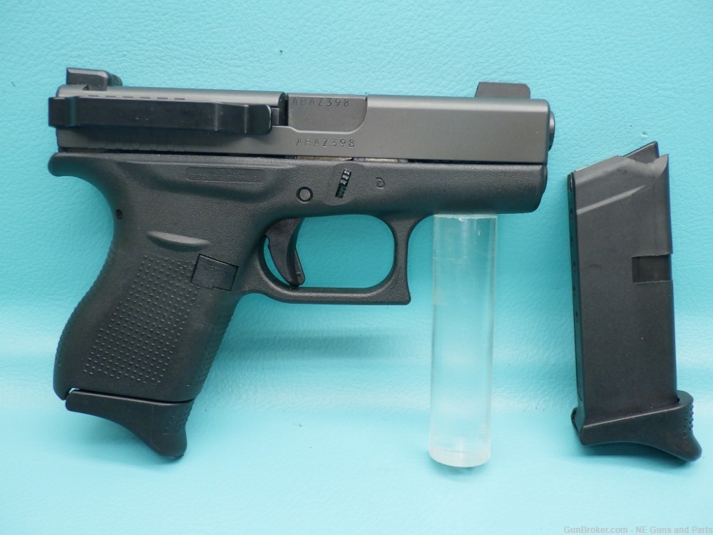Glock 42 .380acp 3.25"bbl Pistol W/ Night Sights, Belt Clip, & 2 Mags-img-0