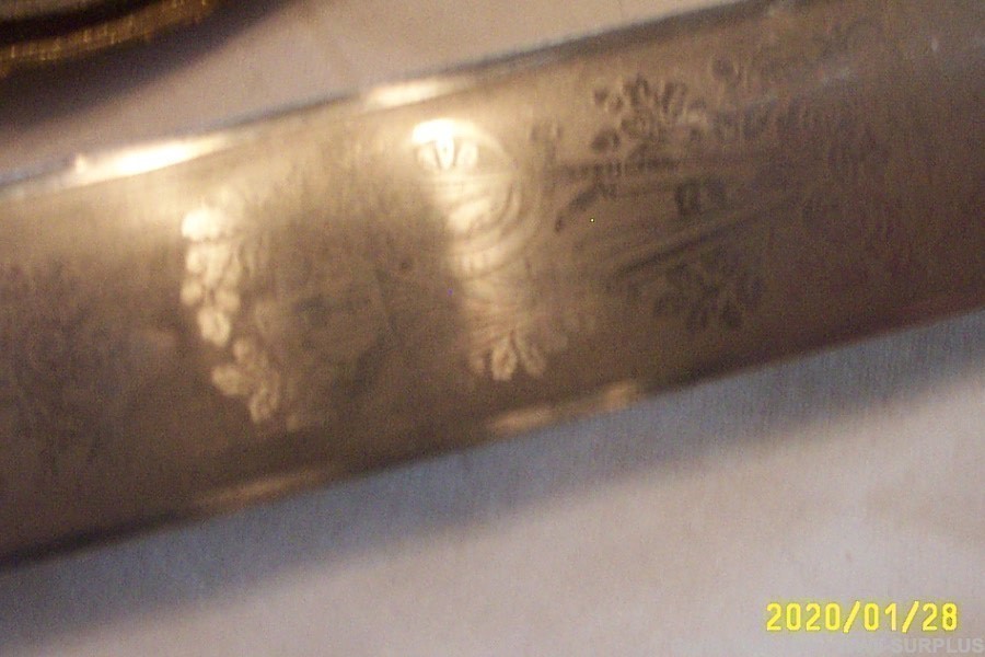 RARE WWII GERMAN DELUXE LIONS HEAD SENIOR FORESTRY CUTLASS w/KNOT& FROG +-img-25