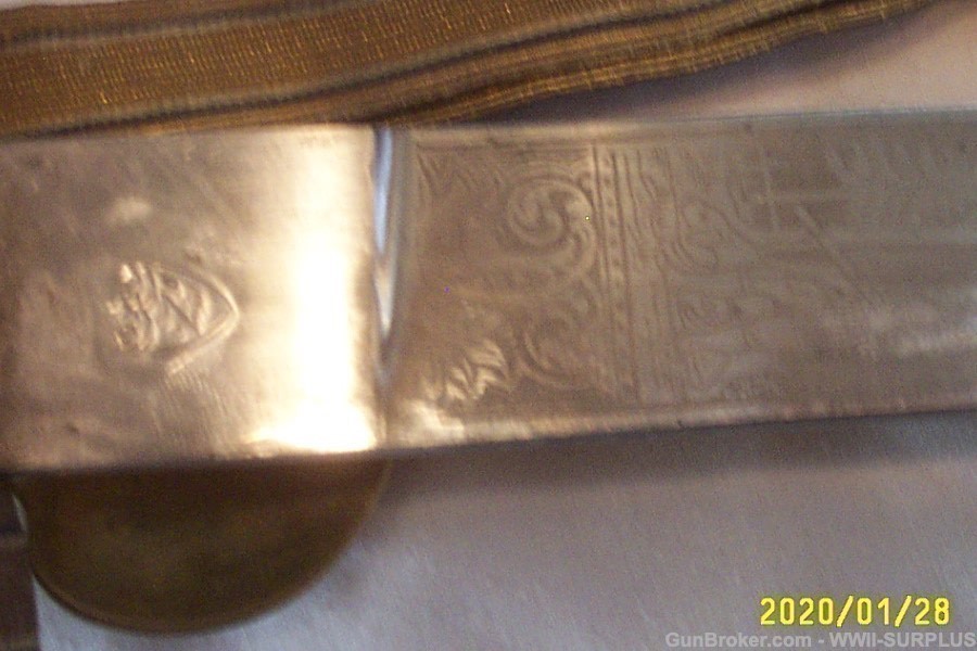 RARE WWII GERMAN DELUXE LIONS HEAD SENIOR FORESTRY CUTLASS w/KNOT& FROG +-img-23