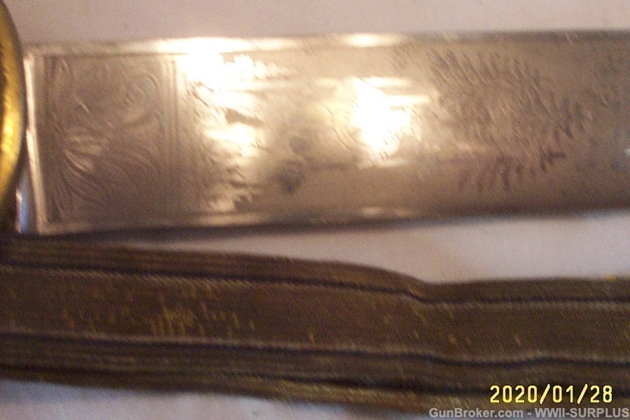 RARE WWII GERMAN DELUXE LIONS HEAD SENIOR FORESTRY CUTLASS w/KNOT& FROG +-img-8