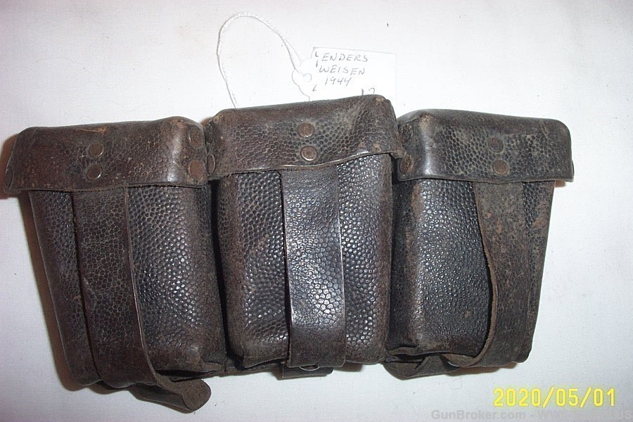 WWII GERMAN HEER KRIEGSMARINE K98 RIFLE AMMO POUCH DATED &MARKED YOU CHOOSE-img-6
