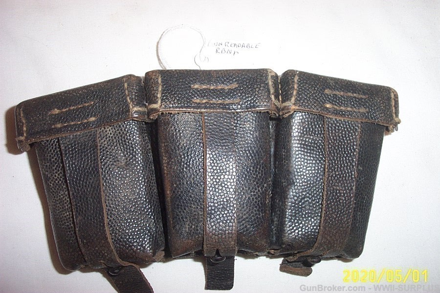 WWII GERMAN HEER KRIEGSMARINE K98 RIFLE AMMO POUCH DATED &MARKED YOU CHOOSE-img-12