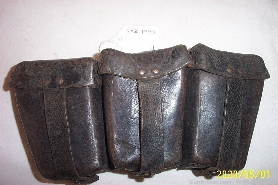 WWII GERMAN HEER KRIEGSMARINE K98 RIFLE AMMO POUCH DATED &MARKED YOU CHOOSE-img-1