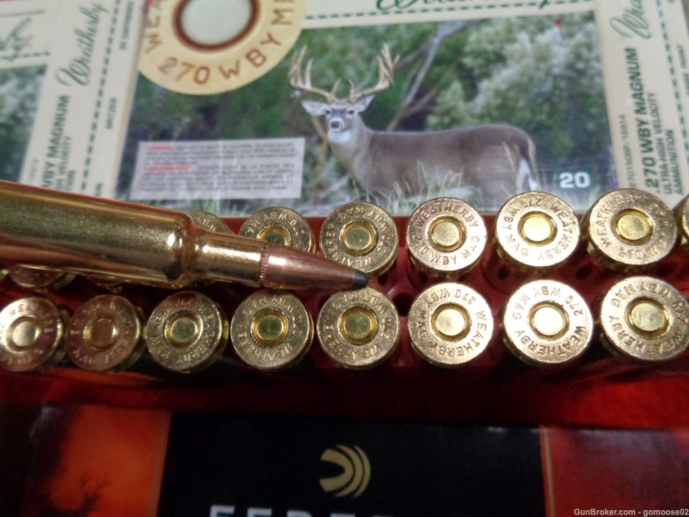 4 Box 270 Weatherby Magnum WBY MAG Ammo Ammunition 80rds Boxes WE TRADE BUY-img-15
