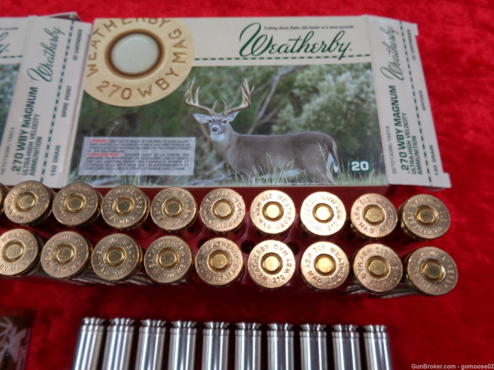 4 Box 270 Weatherby Magnum WBY MAG Ammo Ammunition 80rds Boxes WE TRADE BUY-img-9